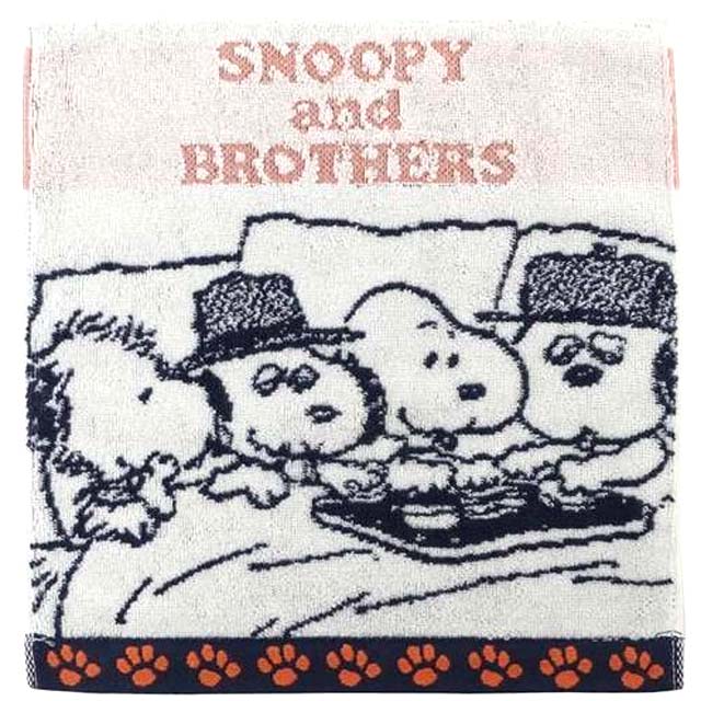 小禮堂 Snoopy 純棉手帕 25x25cm (白兄弟款)