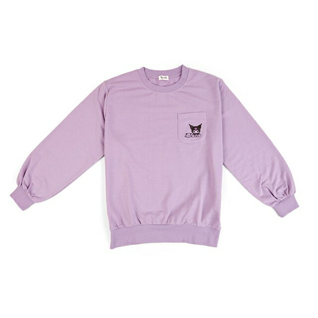 小禮堂 酷洛米 棉質圓領泡泡袖衛衣 (紫文字)