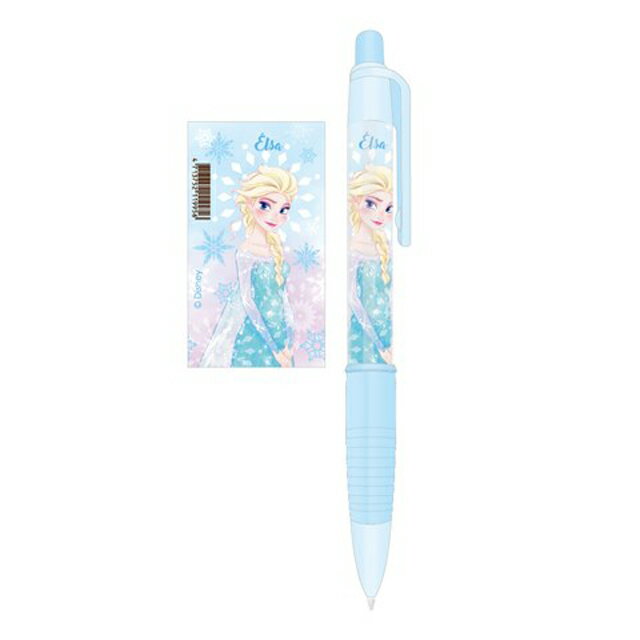 小禮堂 迪士尼 冰雪奇緣 筆夾式抗壓自動鉛筆 (淺藍)