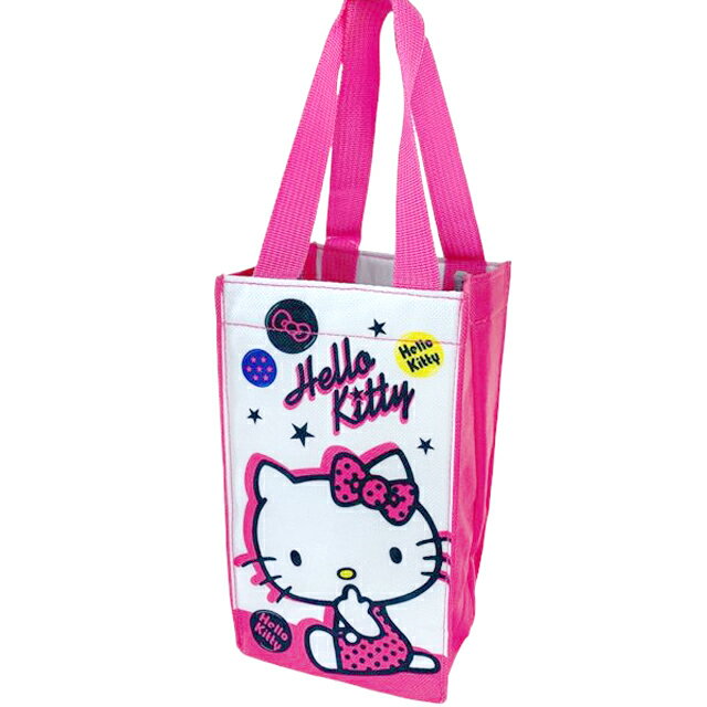 小禮堂 Hello Kitty 方形保冷水壺袋 (粉點點衣)