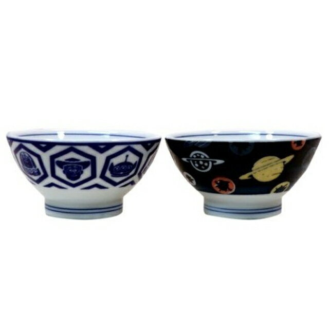 小禮堂 迪士尼 玩具總動員 陶瓷碗2入組 (六角花紋)