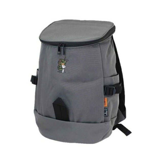 小禮堂 Snoopy 環保材質防潑水氣墊後揹包 18L (深灰揹包)