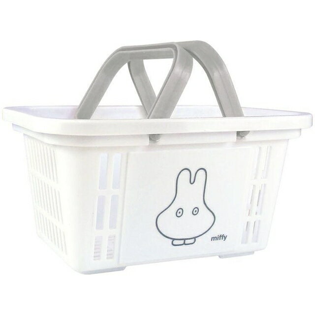 小禮堂 米菲兔 迷你塑膠置物瀝水提籃 (白布偶裝款)