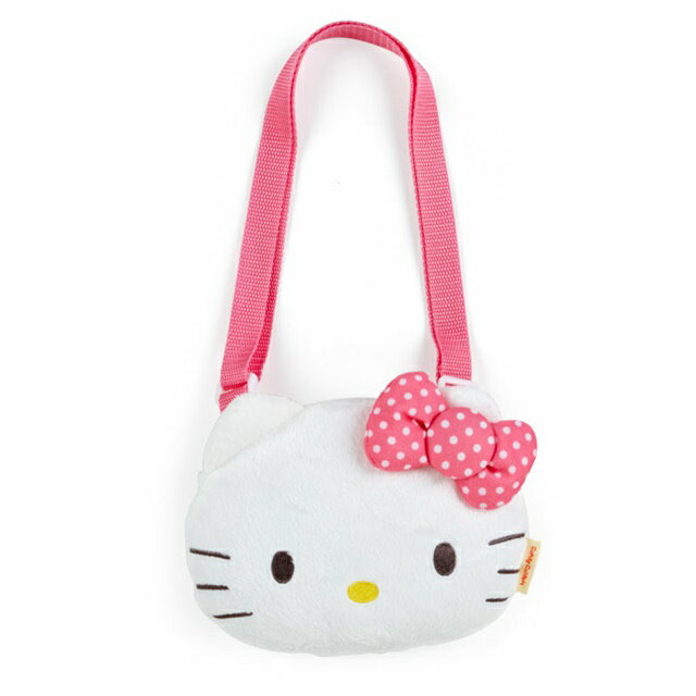 小禮堂 Hello Kitty 兒童造型絨毛斜揹包 (聖誕系列)