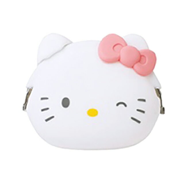 小禮堂 Hello Kitty 矽膠扣型零錢包 p+g design (眨眼)