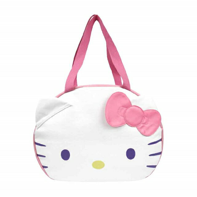 小禮堂 Hello Kitty 大臉造型保冷袋 (粉大臉款)