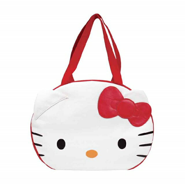小禮堂 Hello Kitty 大臉造型保冷袋 (紅大臉款)