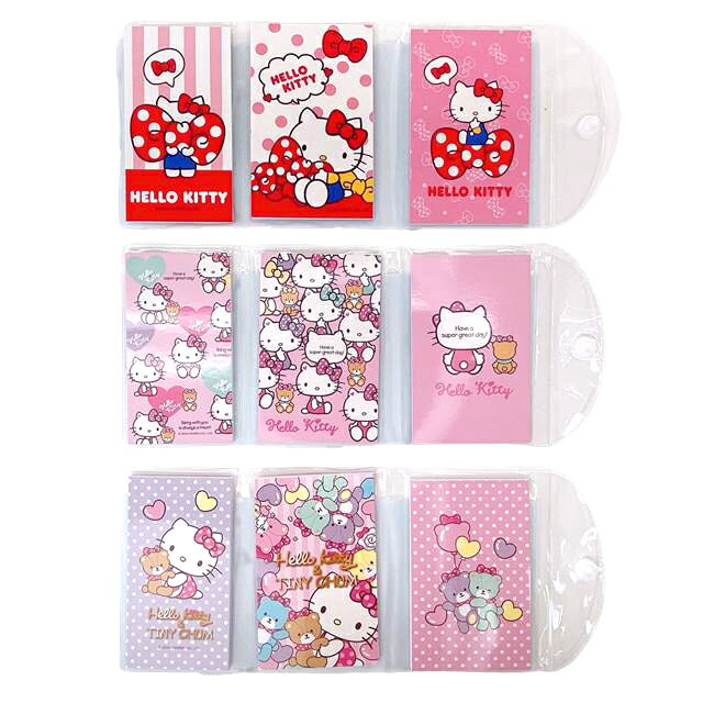 小禮堂 Hello Kitty 便條紙3入組附扣式收納包 (3款隨機)