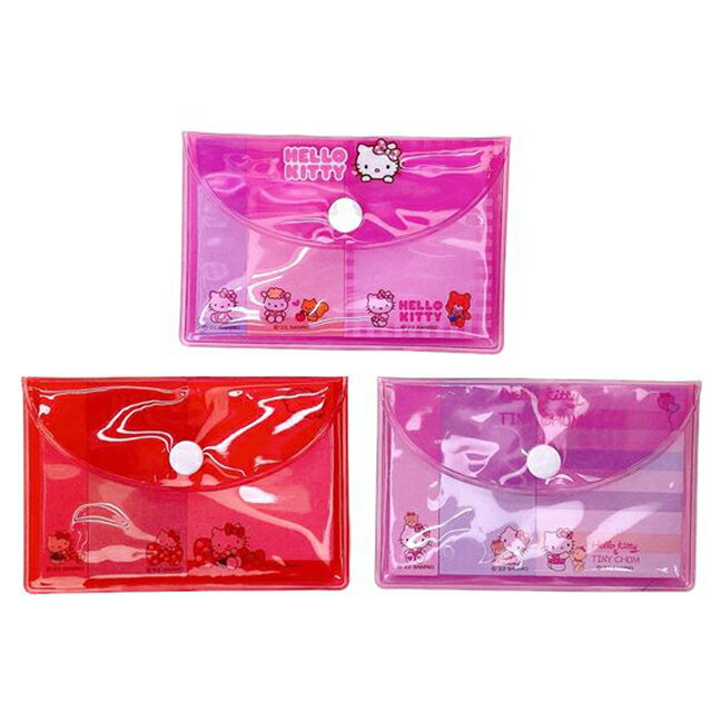 小禮堂 Hello Kitty 便利貼附扣式收納包 (3款隨機)
