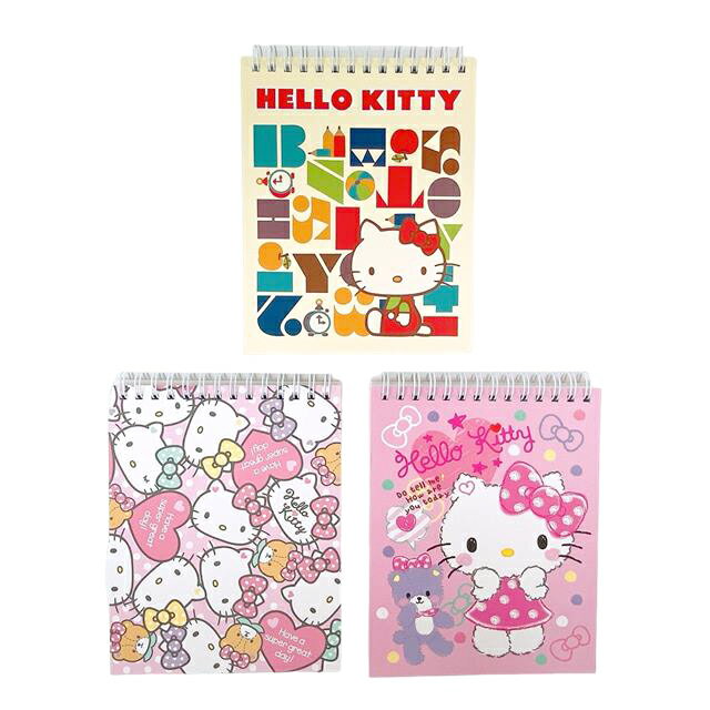 小禮堂 Hello Kitty 42k線圈空白筆記本 (3款隨機 )