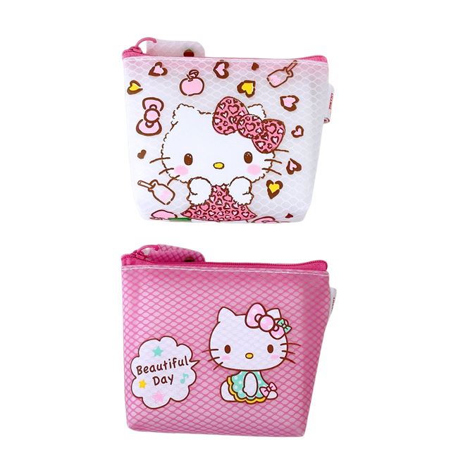 小禮堂 Hello Kitty 網格零錢包 (2款隨機)