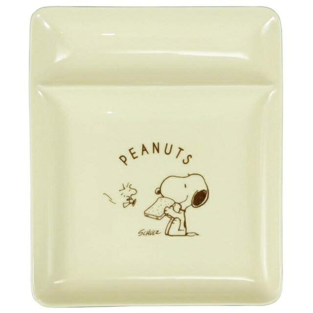 小禮堂 Snoopy 陶瓷吐司盤 (黃吐司款)