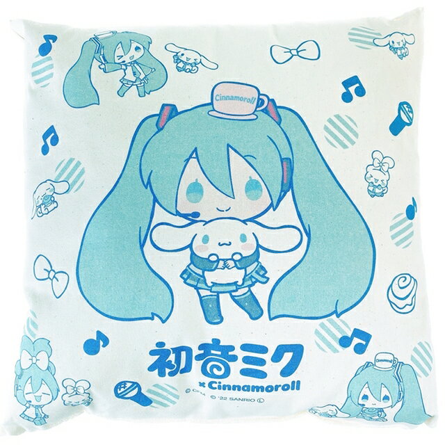 小禮堂 大耳狗 x 初音ミク 方形帆布抱枕 (米擁抱款)