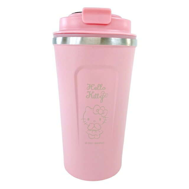 小禮堂 Hello Kitty 智慧保溫不鏽鋼隨行杯 510ml (粉摀嘴款)