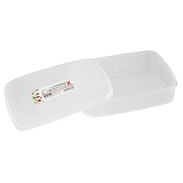 小禮堂 NAKAYA 塑膠方形可微波保鮮盒 2600ml (透明款)