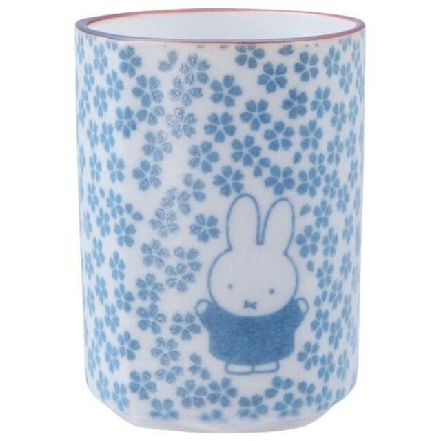 小禮堂 米菲兔 美濃燒陶瓷茶杯 175ml (白藍 和小紋款)