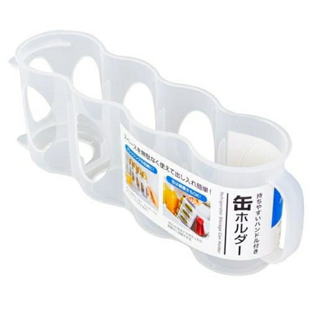 小禮堂 SANADA 冰箱單耳罐類收納架 (透明款)