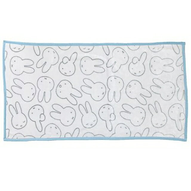 小禮堂 米菲兔 單人絨毛毛毯 80x150cm (白大頭滿版款)
