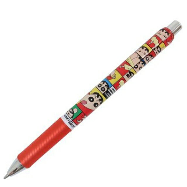 小禮堂 蠟筆小新 筆夾式自動鉛筆 0.5mm (紅格圖款)