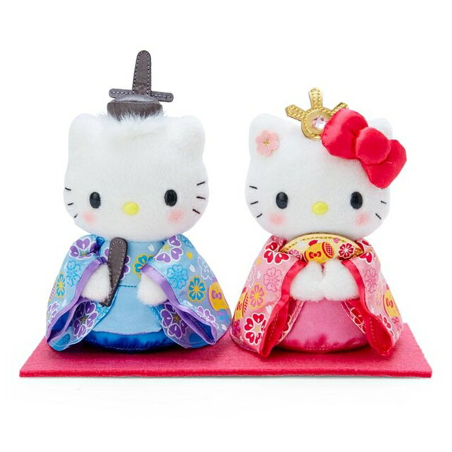 小禮堂 Hello Kitty 絨毛玩偶娃娃2入組 (女兒節款)