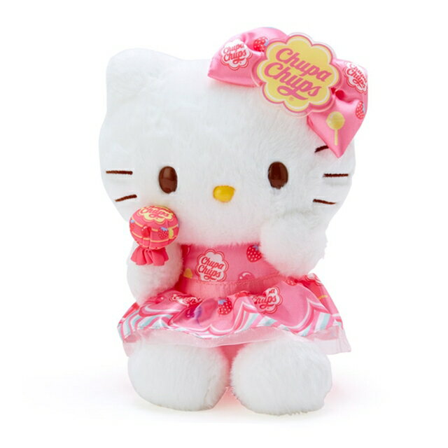 小禮堂 Hello Kitty 絨毛玩偶娃娃 (ChupaChups 加倍佳)