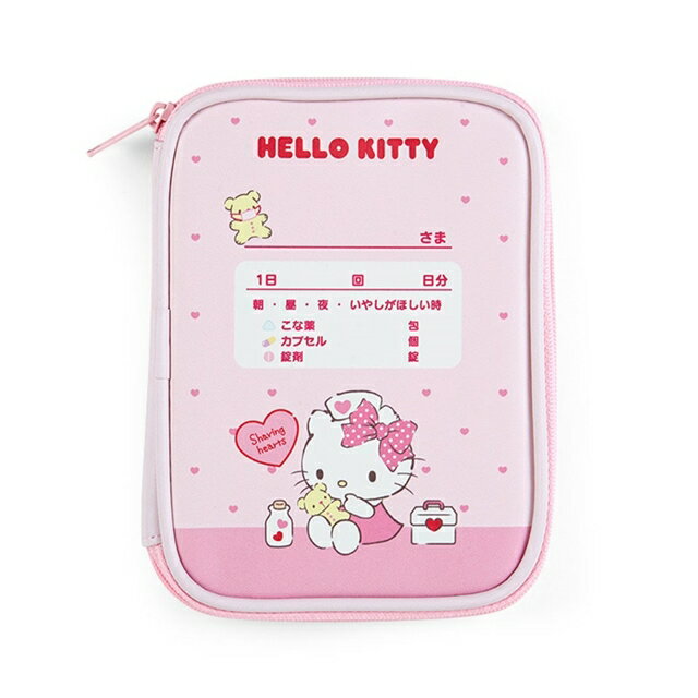 小禮堂 Hello Kitty 全開式皮質醫藥收納包 (三麗鷗家醫科)