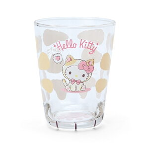 小禮堂 Hello Kitty 無把造型玻璃杯 230ml (要不要來我家看貓)