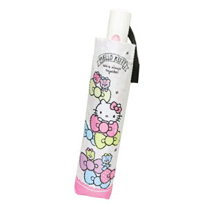 小禮堂 Hello Kitty 抗UV自動雨陽傘 (白緞帶款)