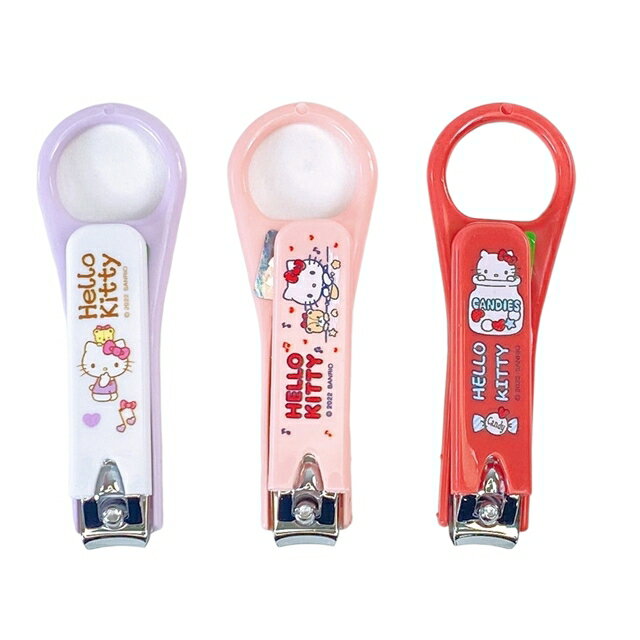小禮堂 Hello Kitty 可吊掛式不鏽鋼指甲剪 (3款隨機)