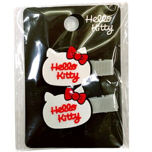 小禮堂 Hello Kitty 矽膠髮夾2入組 (大頭款)