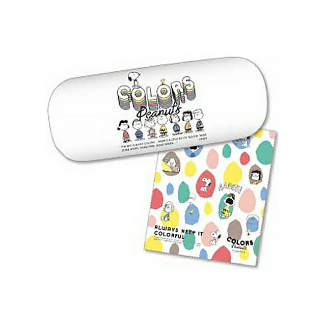 小禮堂 Snoopy 硬殼眼鏡盒附拭鏡布 (coloe文字款)