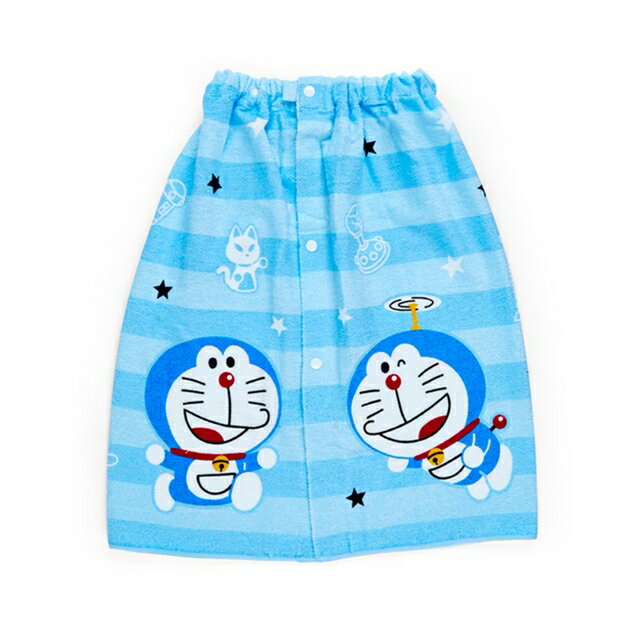小禮堂 哆啦A夢 兒童抗UV棉質浴裙 60cm (藍眨眼 炎夏企劃)