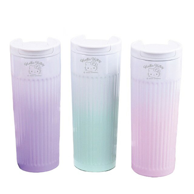 小禮堂 Hello Kitty 優雅咖啡保溫瓶 500ml (3色隨機)
