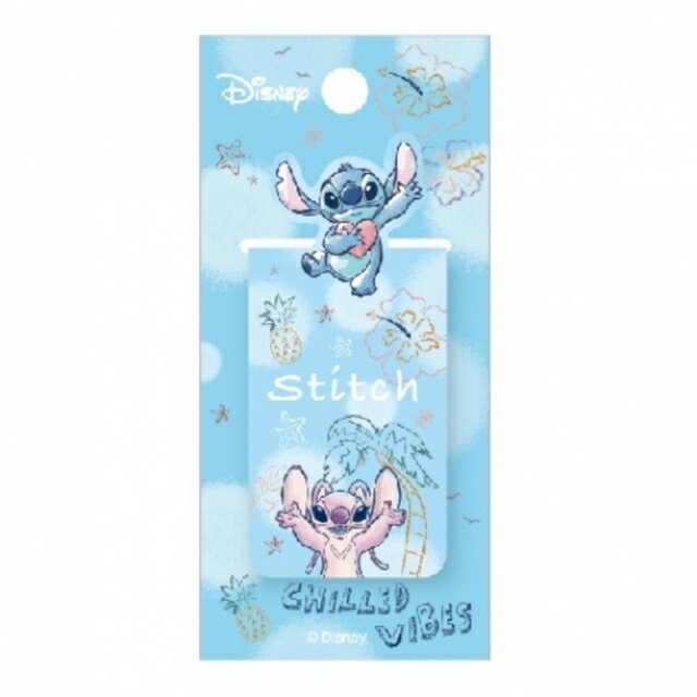 小禮堂 迪士尼 史迪奇 造型書籤磁鐵夾 (藍愛心款)