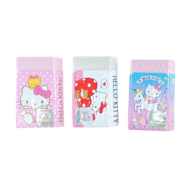 小禮堂 Hello Kitty 平行四邊橡皮擦 (3款隨機)