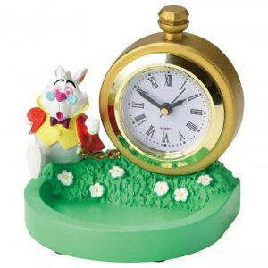 小禮堂 迪士尼 愛麗絲夢遊仙境 造型擺飾鐘 (白兔先生款)