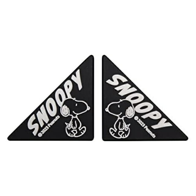 小禮堂 Snoopy 造型車門防撞貼2入組 (黑三角款)