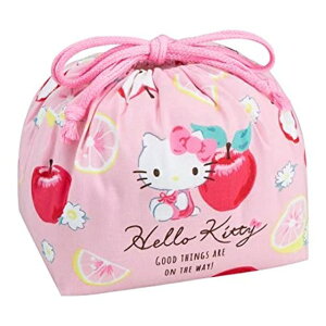 小禮堂 Hello Kitty 棉質束口便當袋 (粉蘋果款)