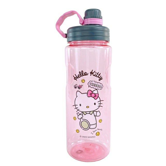小禮堂 Hello Kitty 透明直飲冷水壺 2000ml (粉網球款)