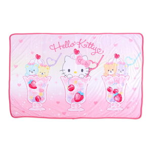小禮堂 Hello Kitty 涼感冷氣毯 110x70cm (漂浮汽水 炎夏企劃)