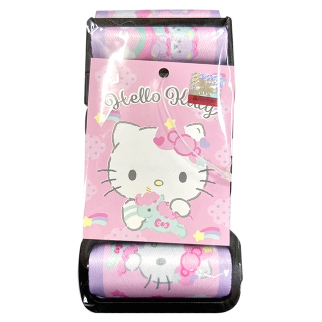 小禮堂 Hello Kitty 行李箱束帶 (粉紫雲朵小熊款)
