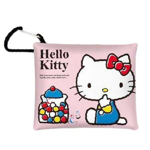 小禮堂 Hello Kitty PVC迷你零錢包附扣環 (粉 少女日用品特輯)
