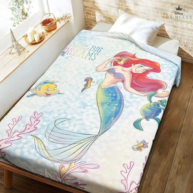 小禮堂 迪士尼 小美人魚 單人冰感瞬涼被 150x180cm (魔幻大海)