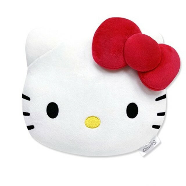小禮堂 Hello Kitty 車用造型絨毛安全帶護套 (大臉款)