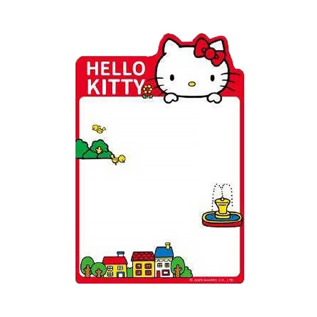 小禮堂 Hello Kitty 造型磁吸留言小白板 (紅房屋 少女日用品特輯)