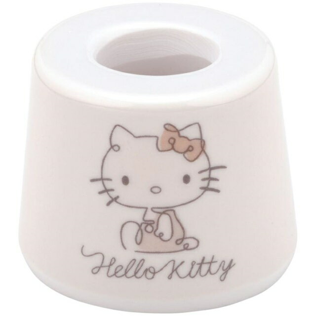 小禮堂 Hello Kitty 樹脂牙刷架 (粉坐姿款)