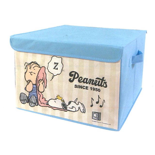 小禮堂 Snoopy 尼龍摺疊收納箱 (藍奈勒斯款)