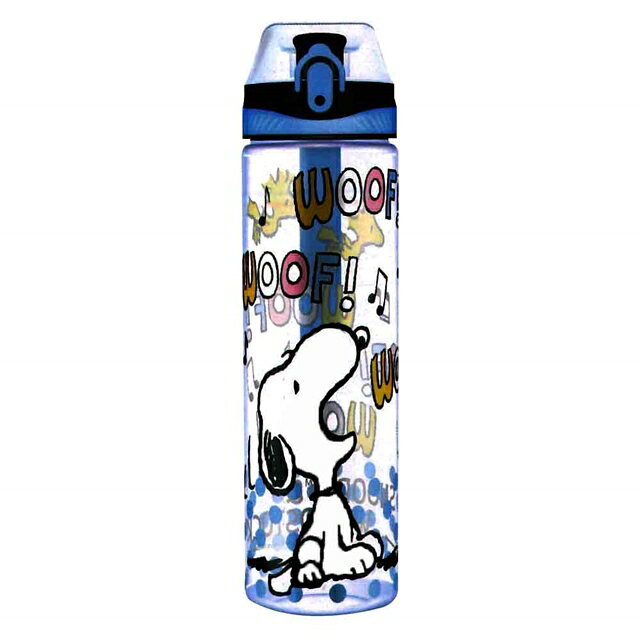 小禮堂 Snoopy 直飲式透明水壺 700ml (WOOF文字款)