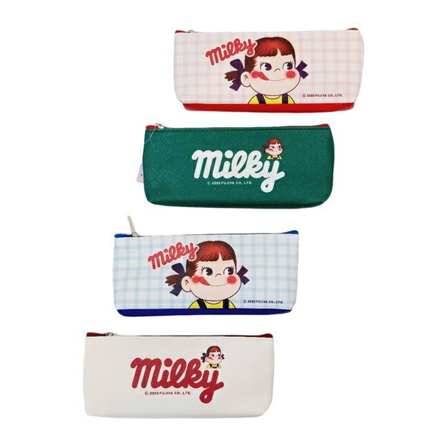 小禮堂 不二家Peko 皮質扁平筆袋 (4款隨機)