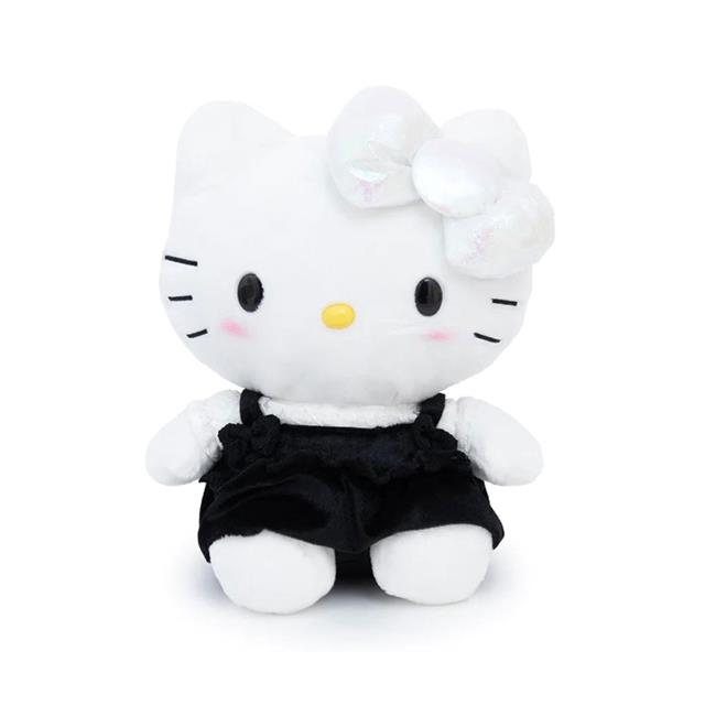 小禮堂 Hello Kitty 絨毛玩偶娃娃 S (黑裙款)